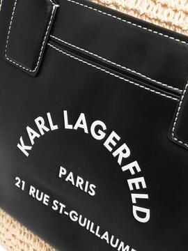 Bolso Karl Lagerfeld natural rsg raffia tote