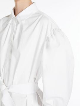 Vestido Max Mara blanco bordado corinto