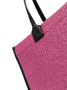 Bolso Karl Lagerfeld fuxia k/skuare raffia lg tote