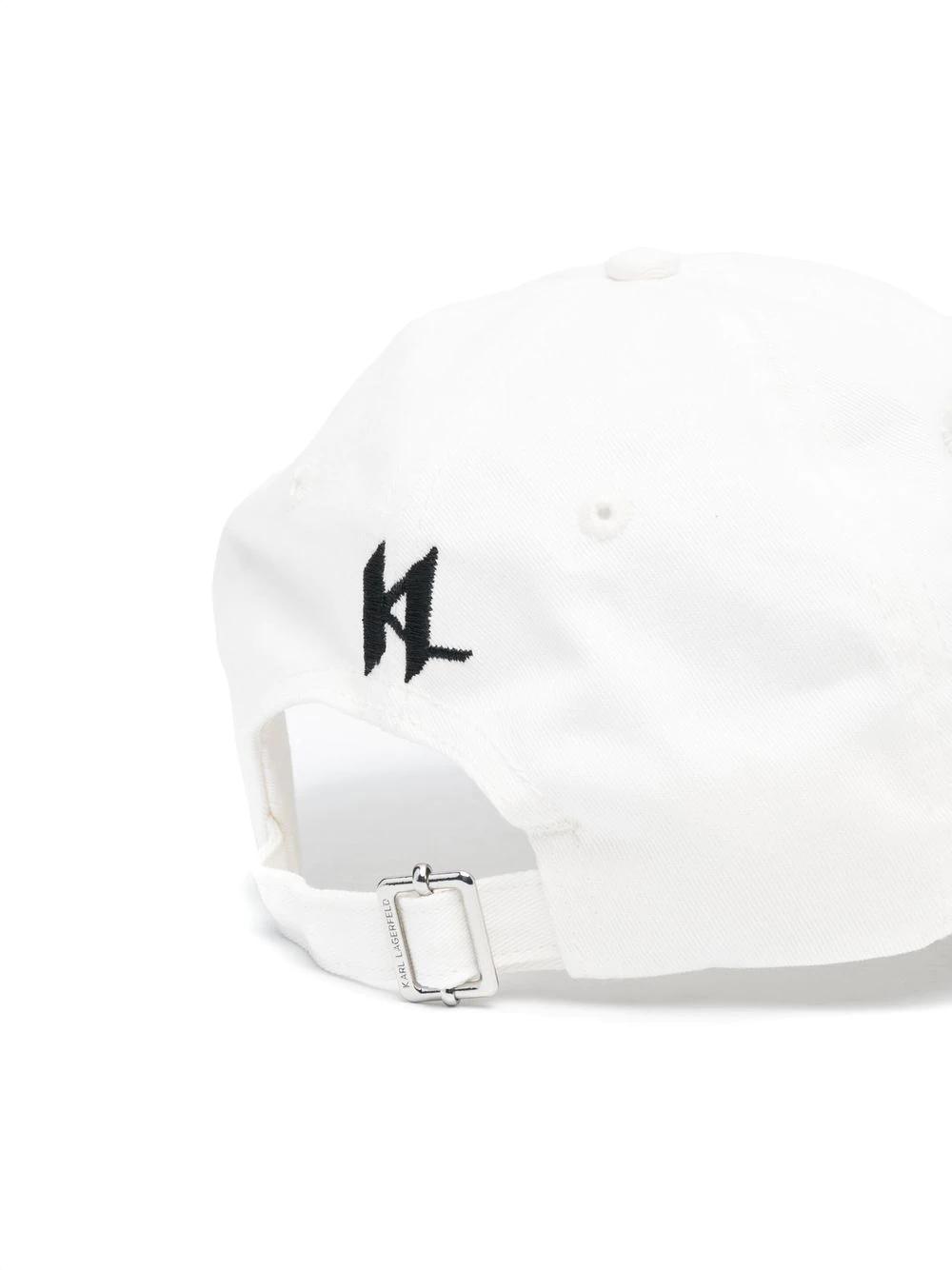 Gorra Karl Lagerfeld blanca k/essential monogram c