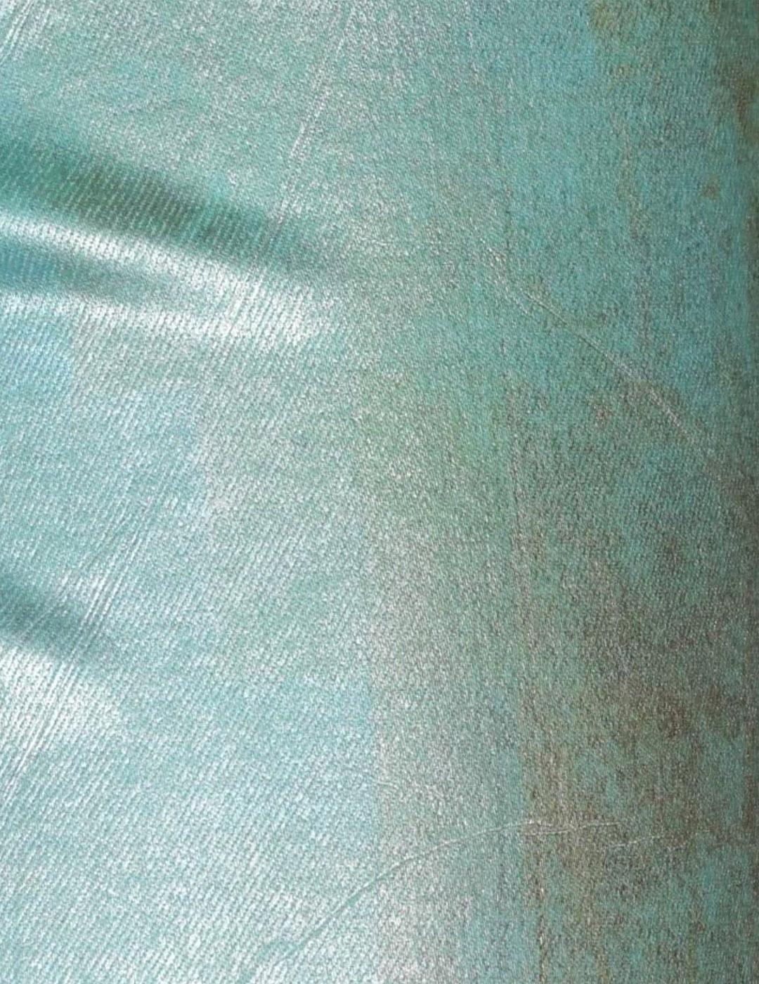 Jeans 75 Faubourg verdes brillo plata