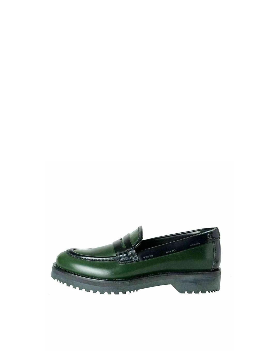 Mocasines Car Shoe verde negro