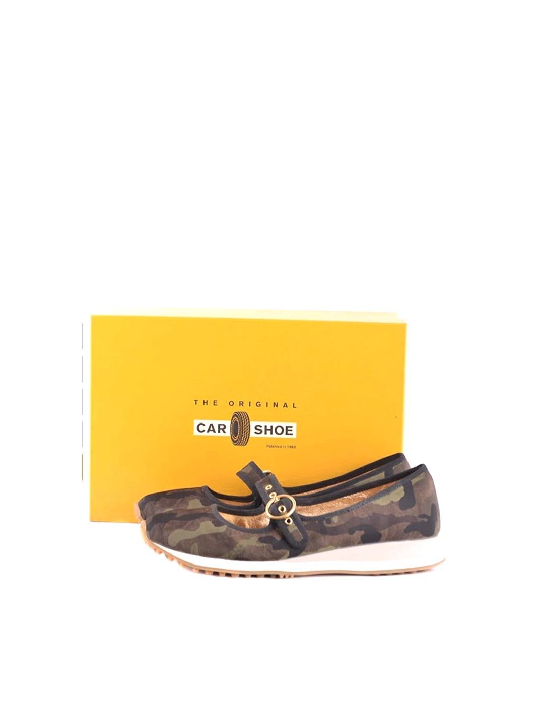 Zapatos Car Shoe verde marrón Camuflaje Mimético