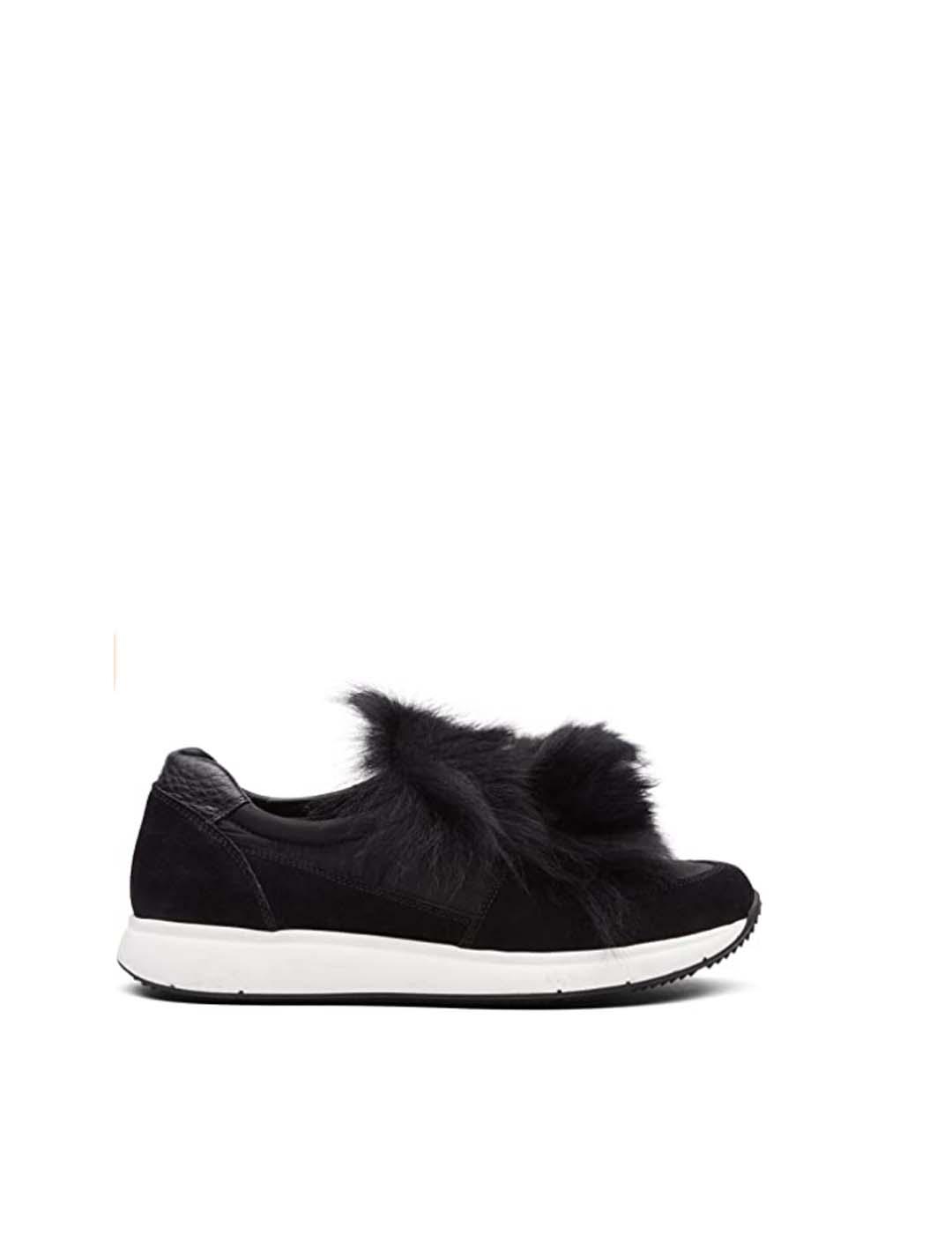  Sneakers Car Shoe negros de pelo