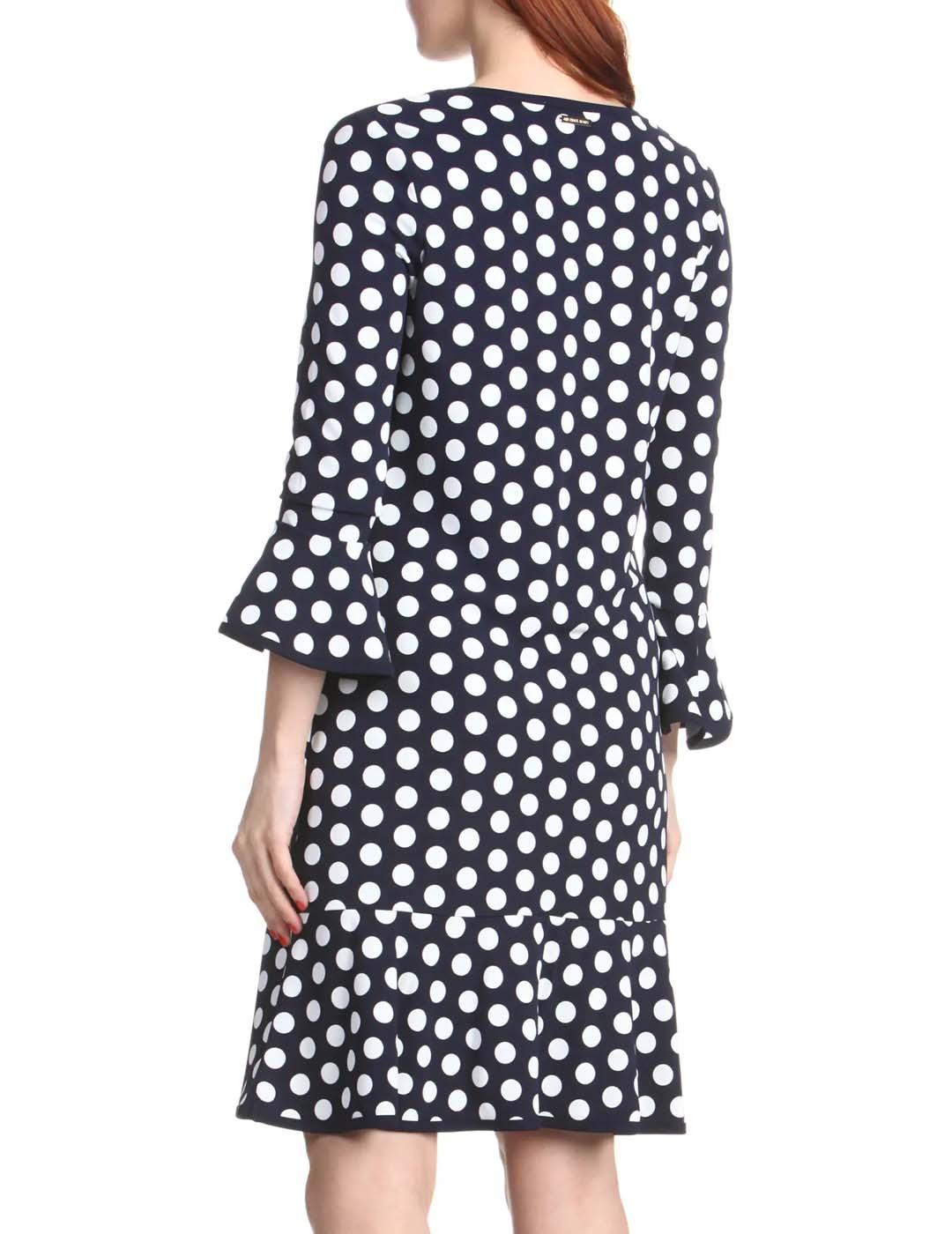 Vestido Michael Kors azul Dress with polka dots