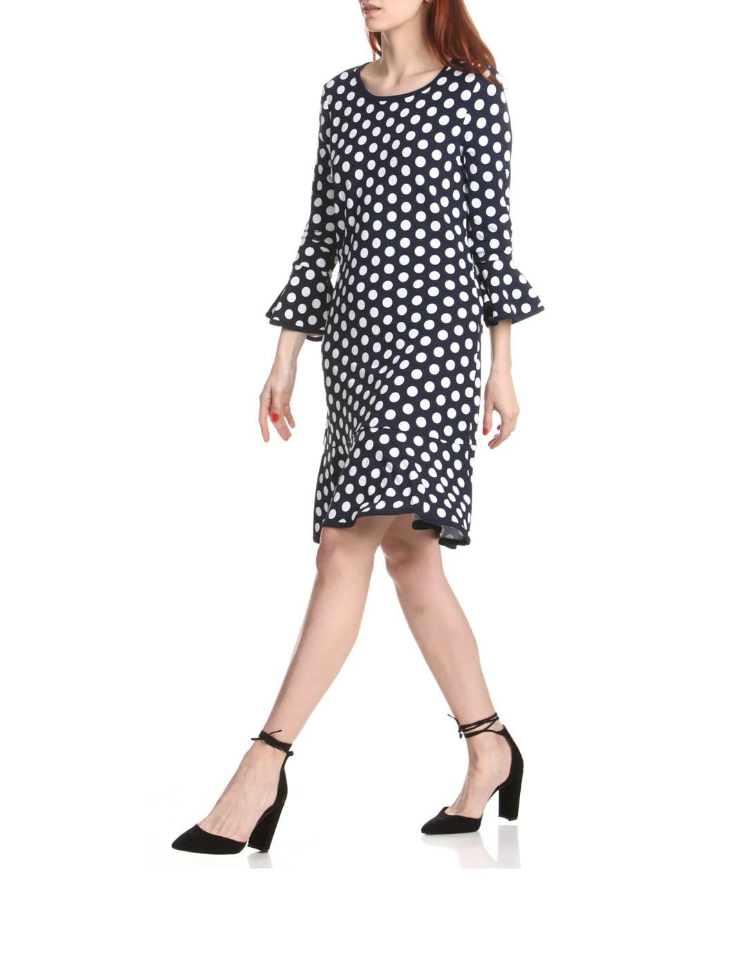 Vestido Michael Kors azul Dress with polka dots