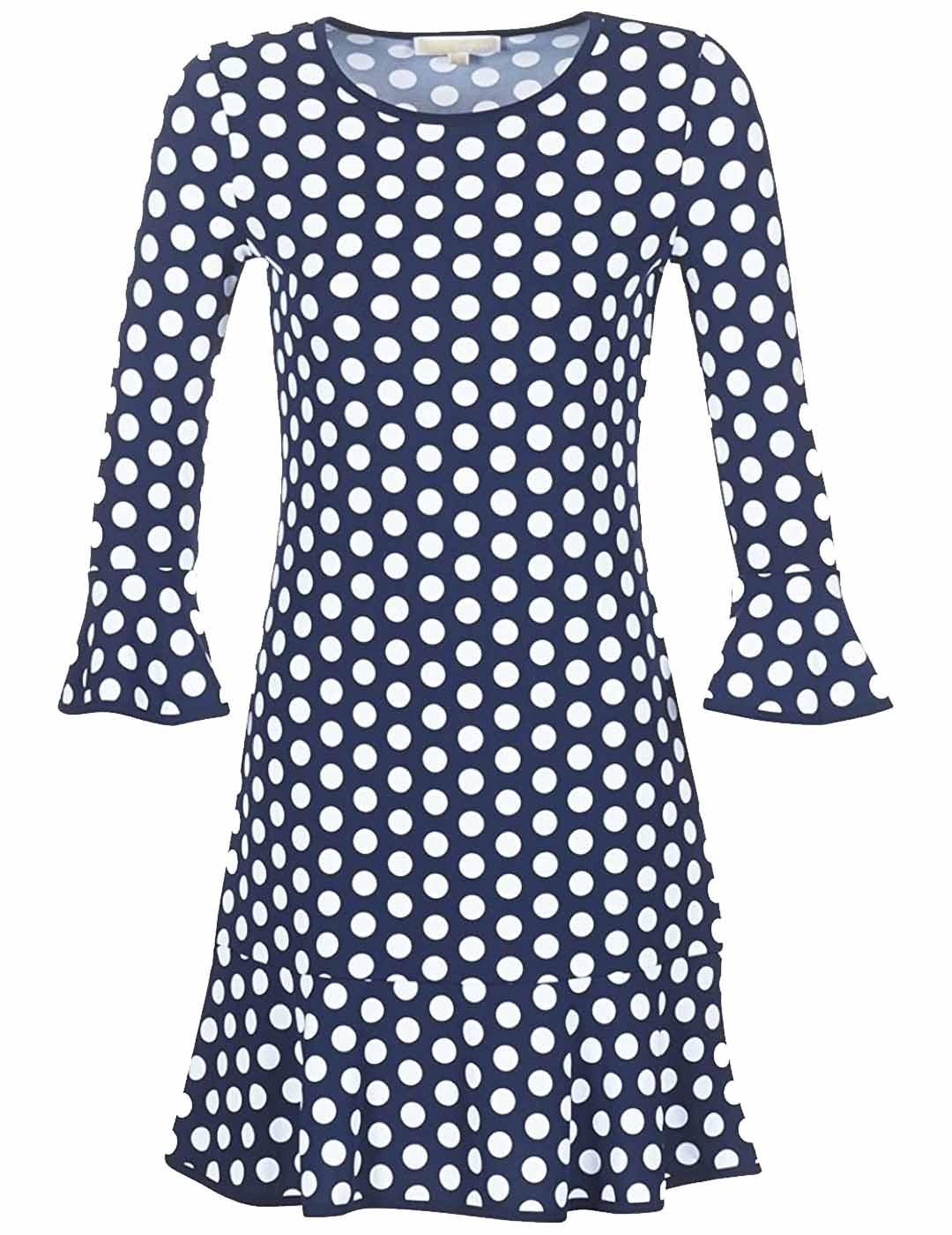 Vestido Michael Kors azul Dress with polka dots