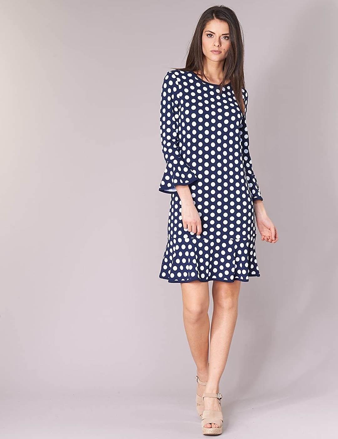 Vestido Michael Kors azul Dress with polka dots