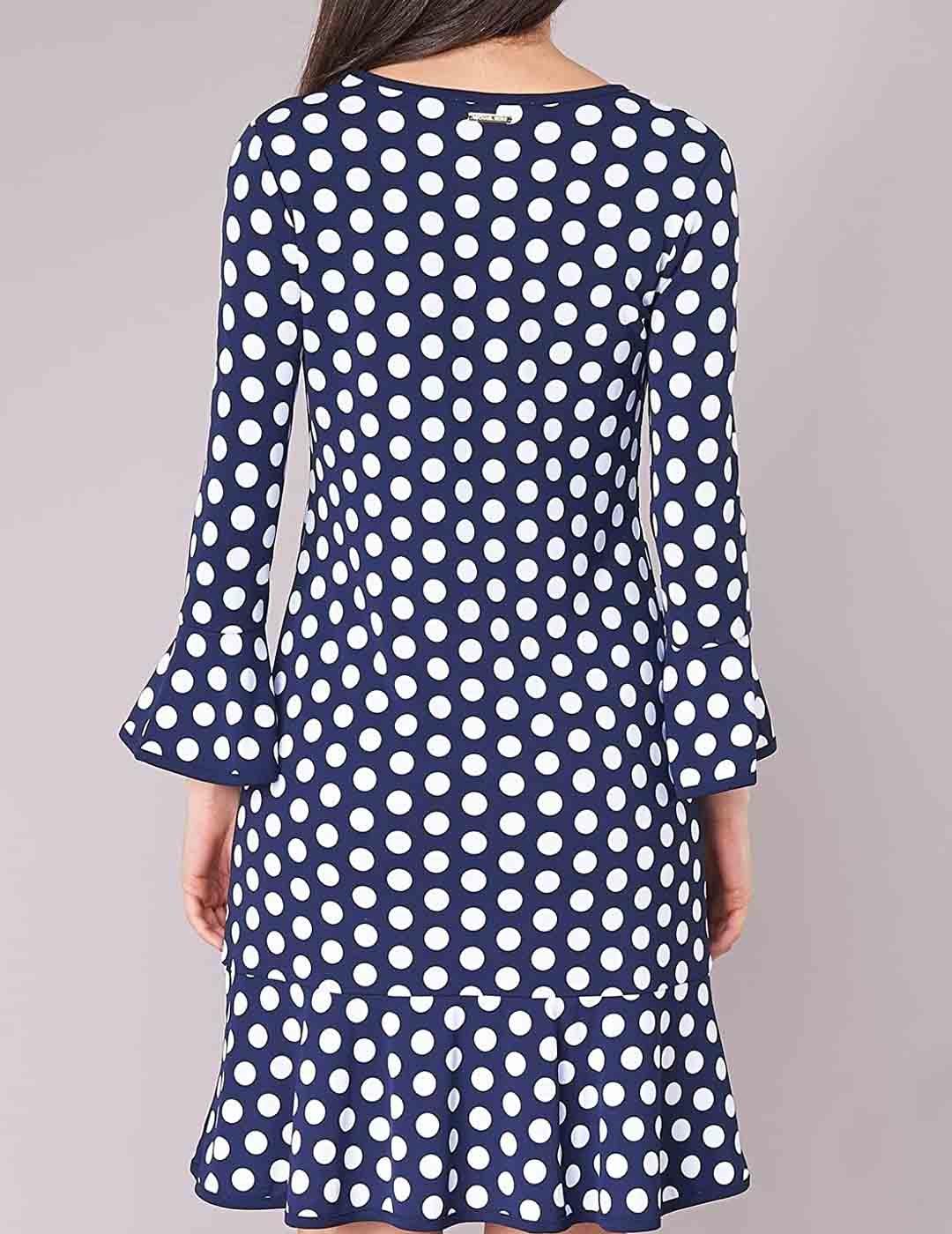 Vestido Michael Kors azul Dress with polka dots