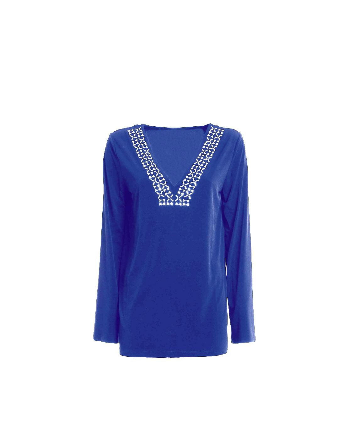 Blusa Michael Kors azul Studded Blouse