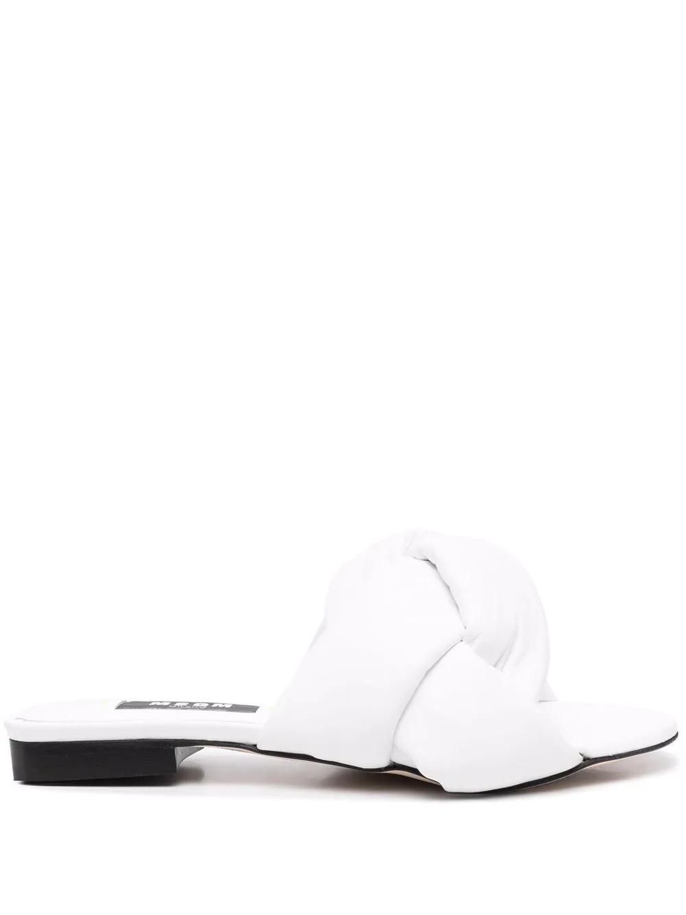 Sandalias MSGM blancas cruzadas