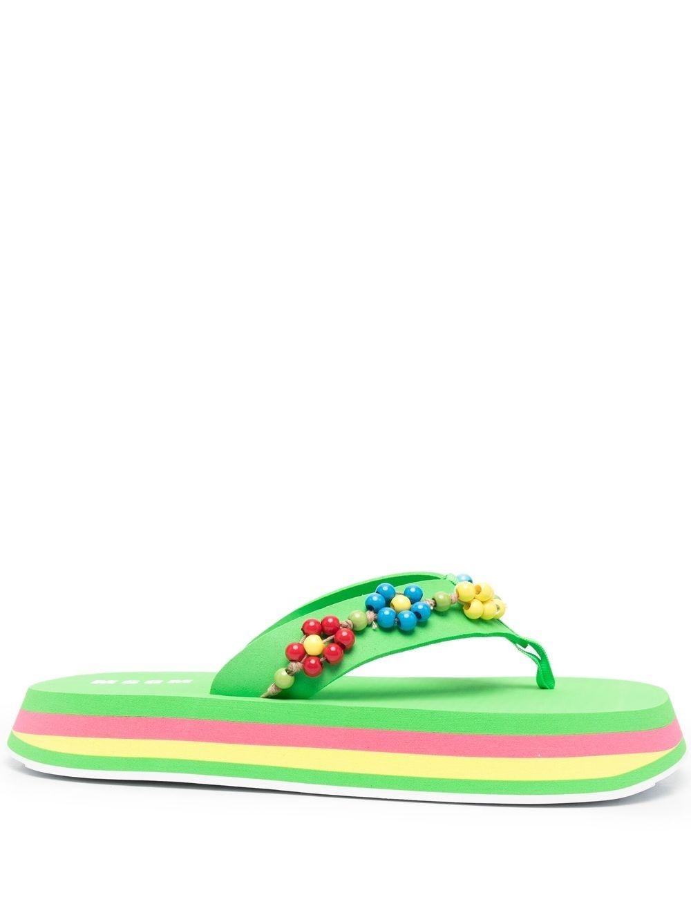 Palas MSGM verdes Green Flip Flops