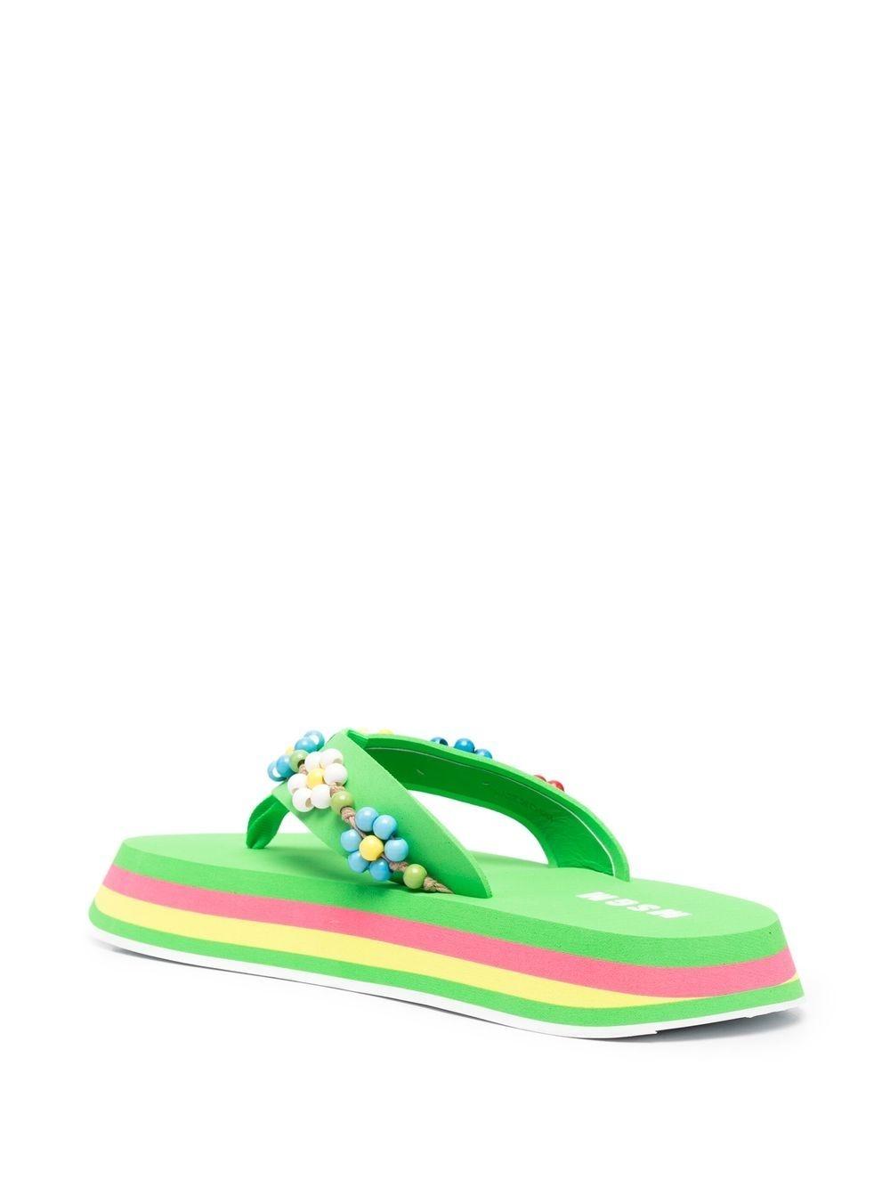 Palas MSGM verdes Green Flip Flops