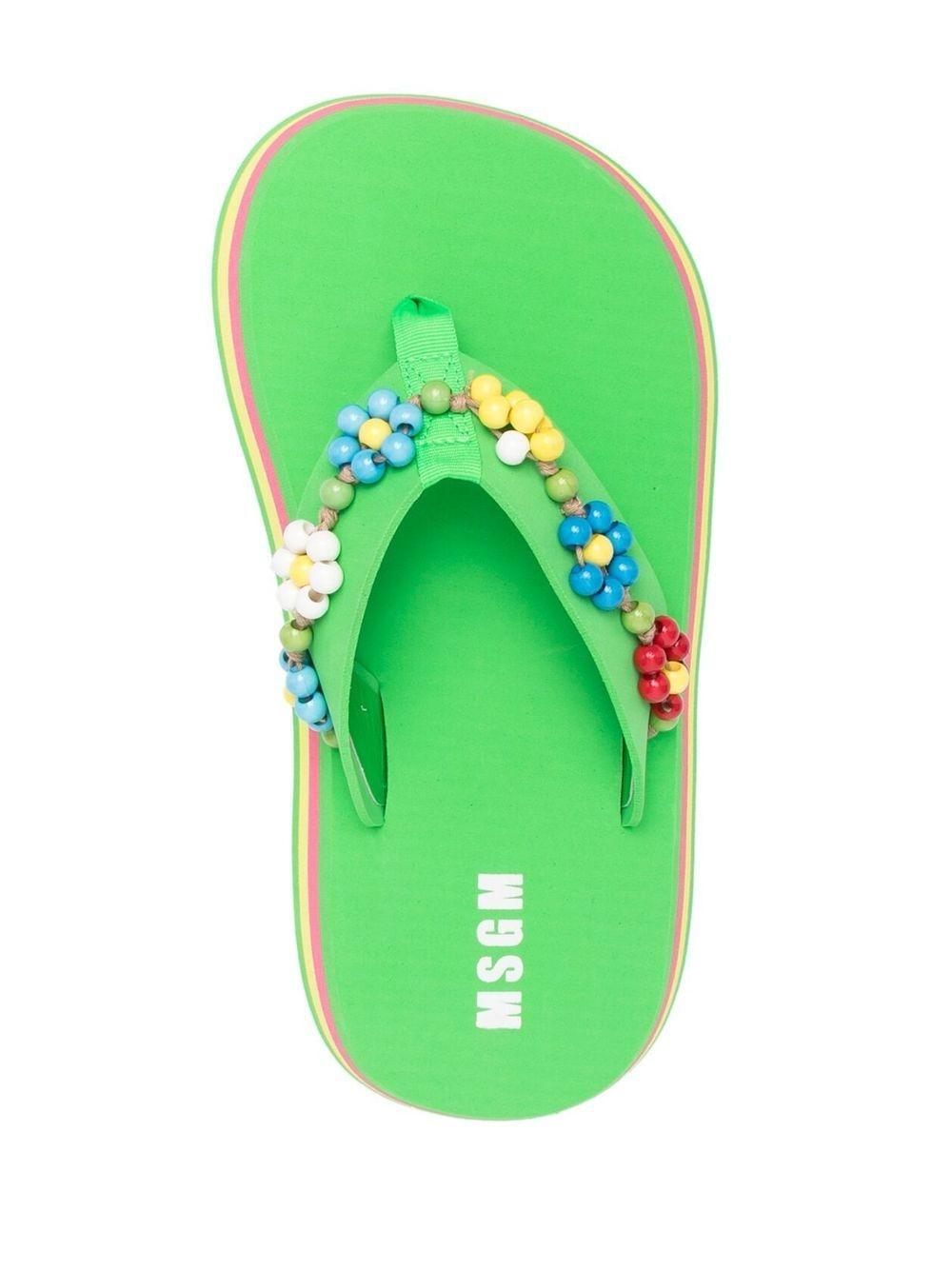 Palas MSGM verdes Green Flip Flops