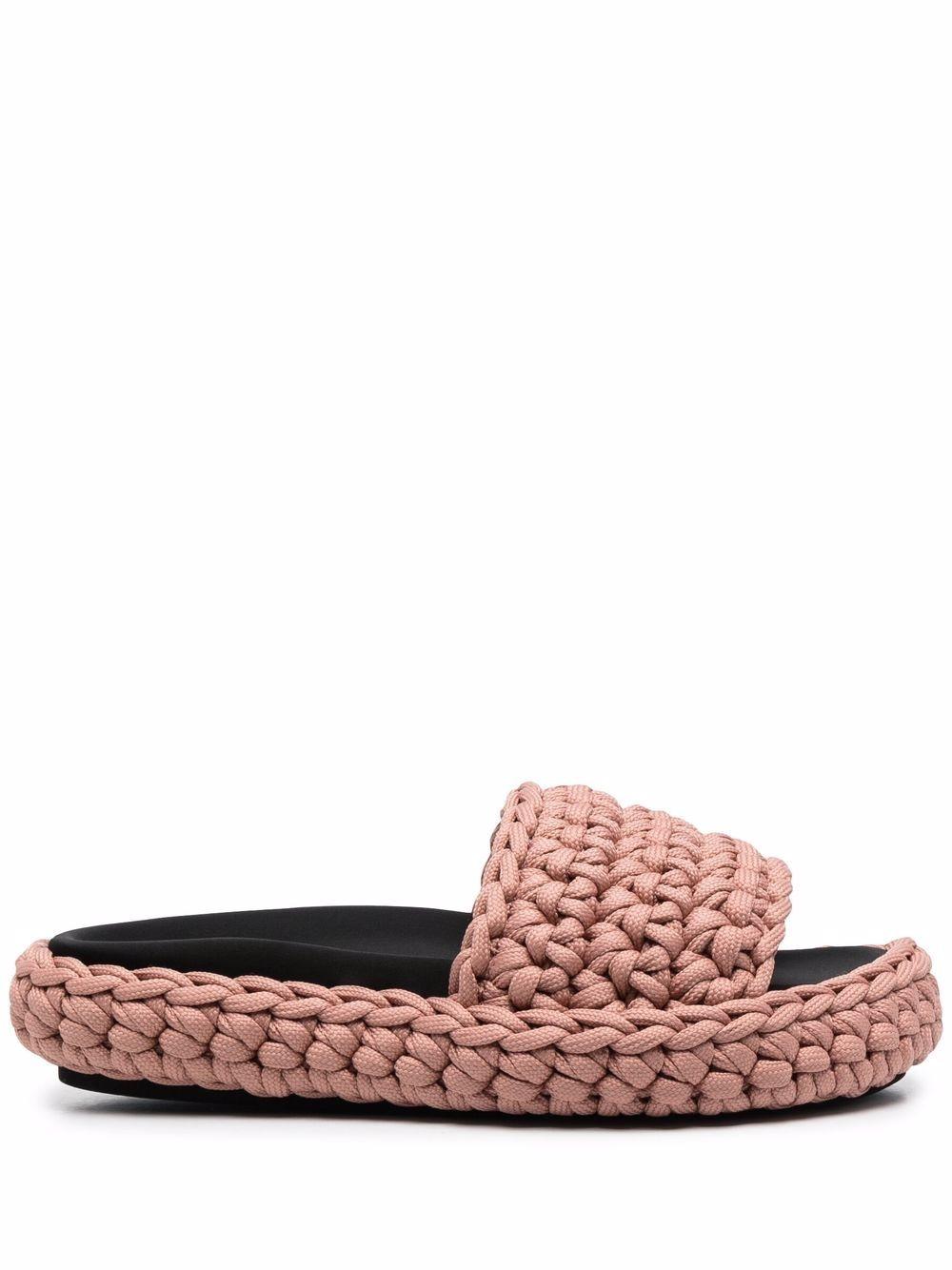 Sandalias nude slippers crochet