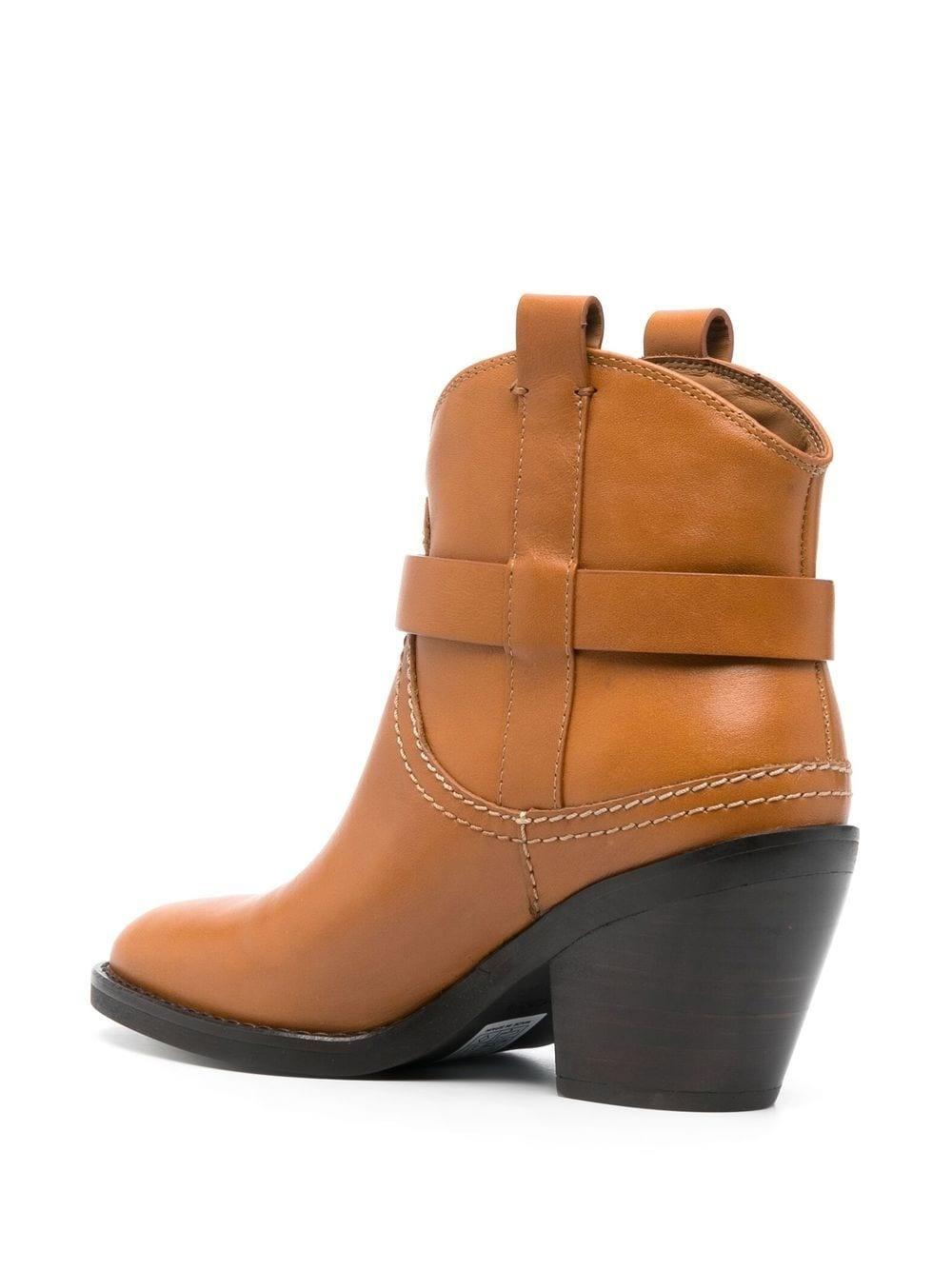 Botines See by Chloé camel Hana serraje