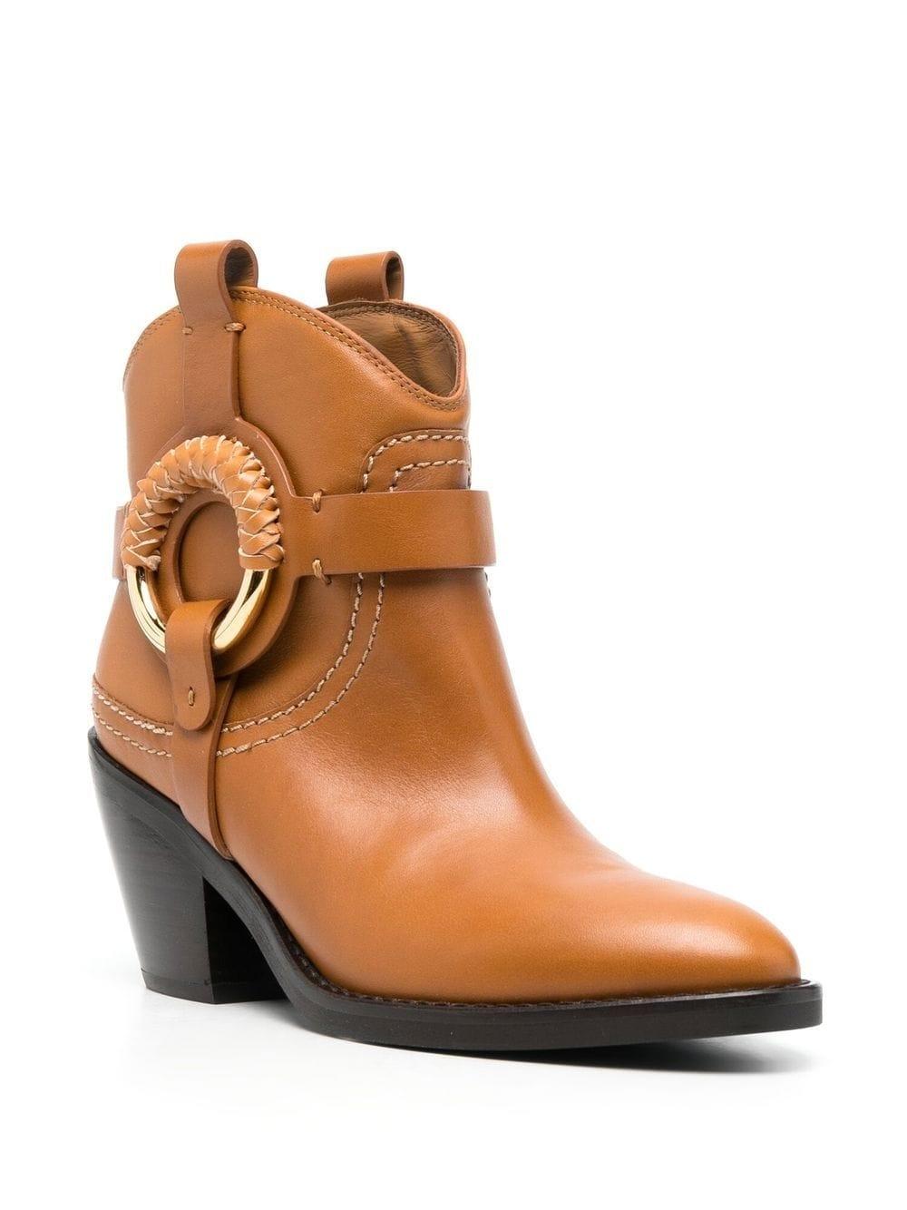 Botines See by Chloé camel Hana serraje