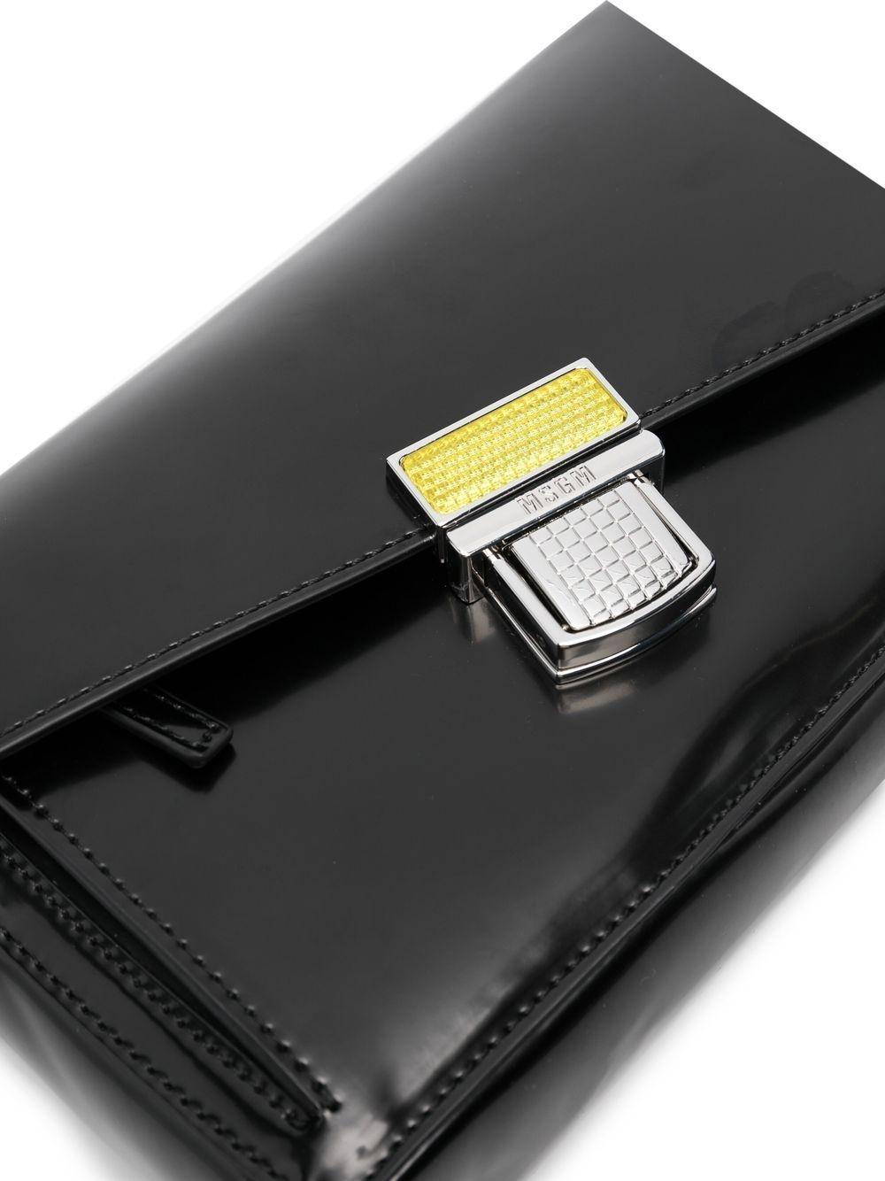 Bolso MSGM negro bandolera Flap Crossbody