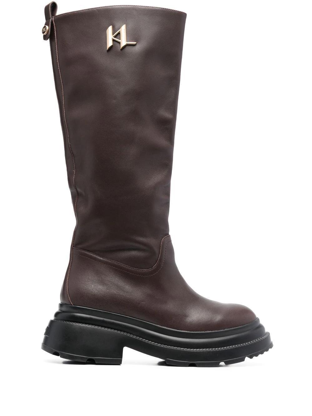 Bota Karl Lagerfeld marrón Danton Riding Hi Boot