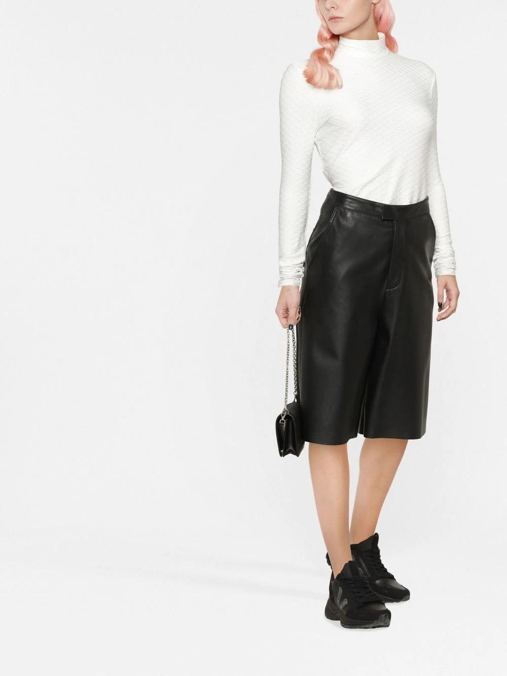 Top Karl Lagerfeld blanco slv texture mockneck top