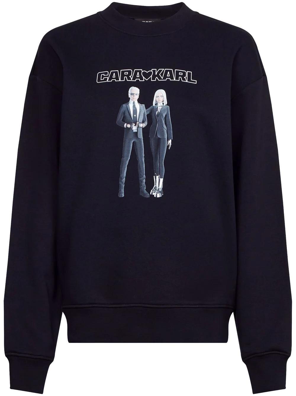 Sudadera Karl Lagerfeld negra klxcd avatar sweatsh