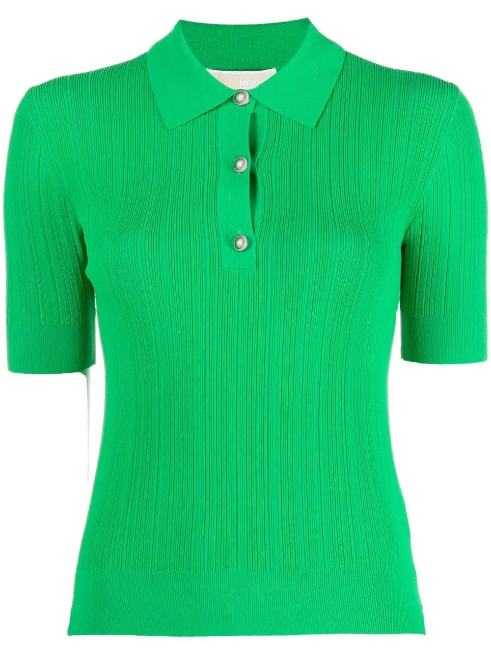 Polo Michael Kors verde Button Polo Sweater