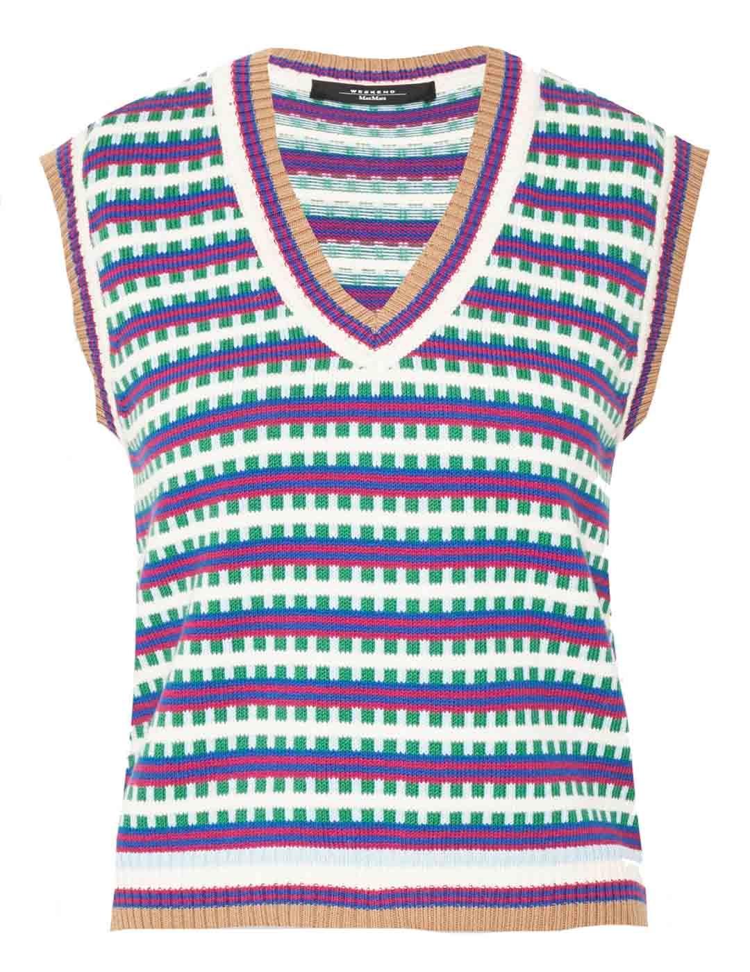 Chaleco Max Mara Weekend azul Bosh punto