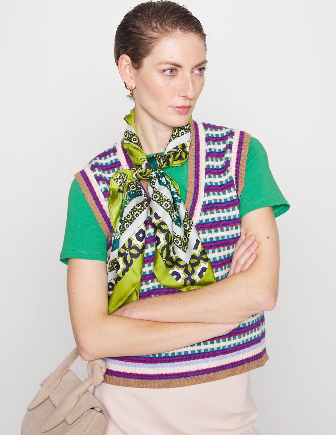 Chaleco Max Mara Weekend azul Bosh punto