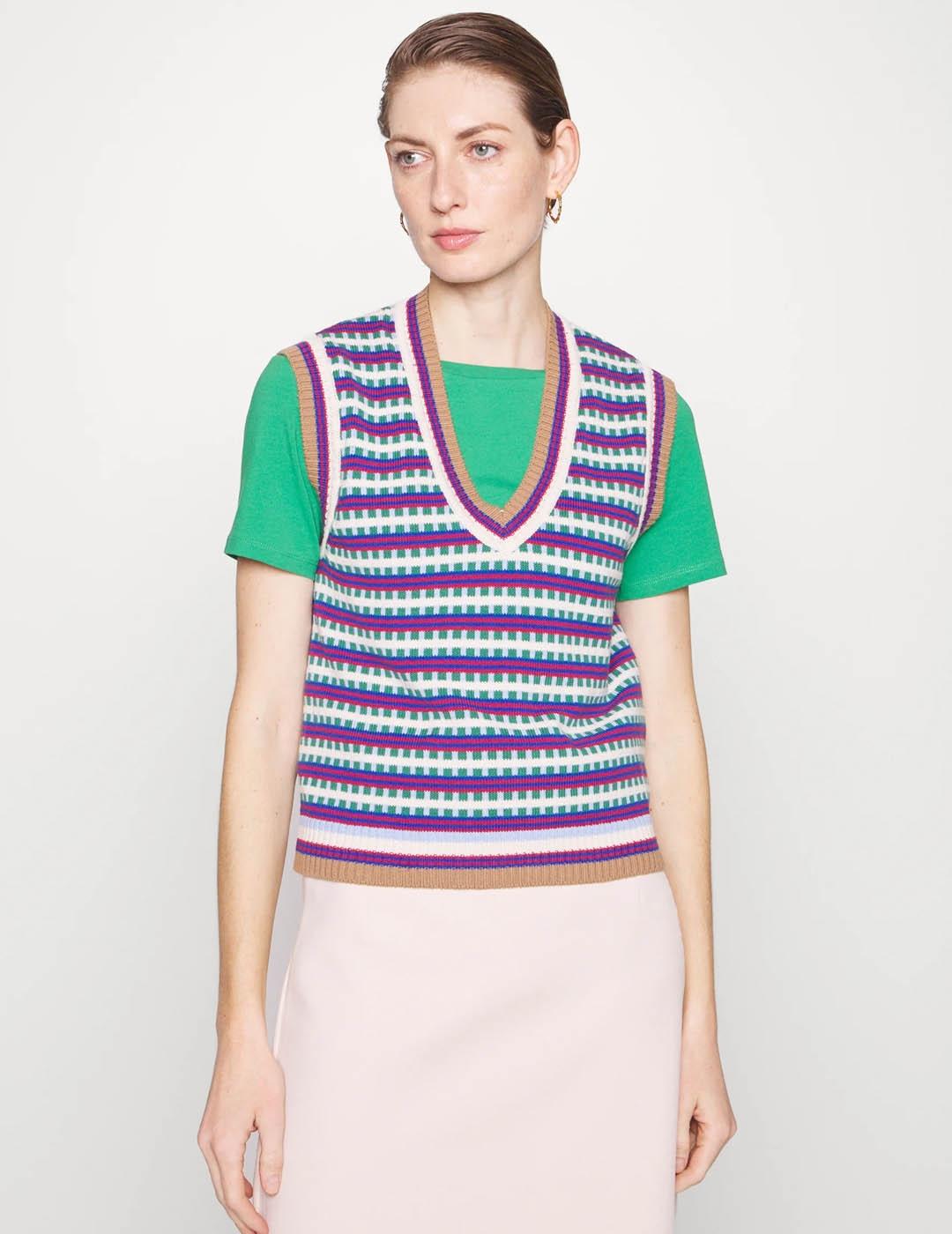 Chaleco Max Mara Weekend azul Bosh punto