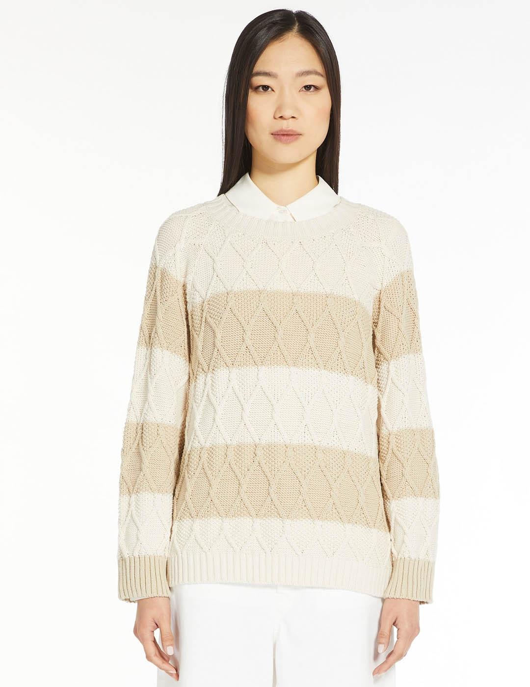 Jersey Max Mara Weekend beige bicolor Panino