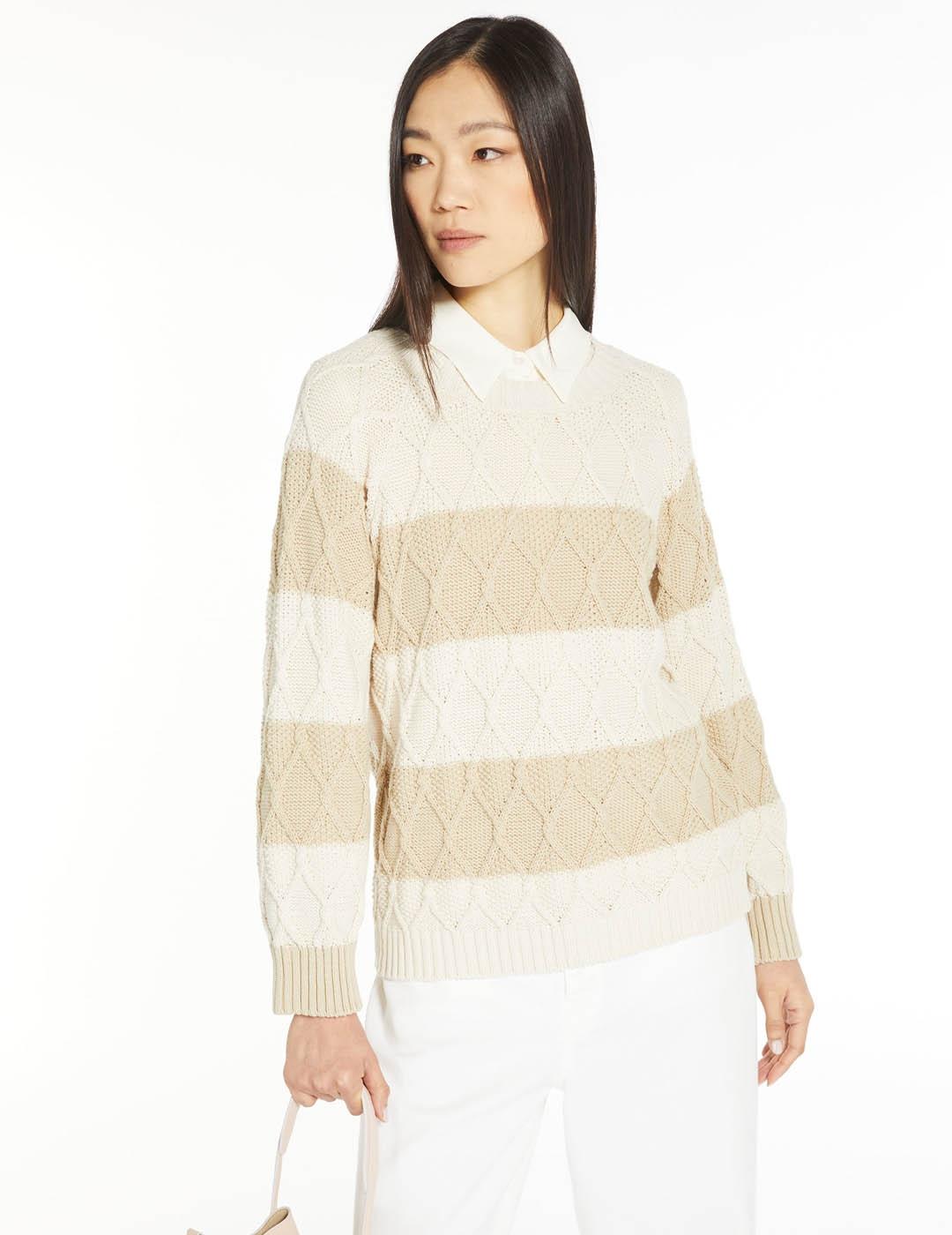 Jersey Max Mara Weekend beige bicolor Panino
