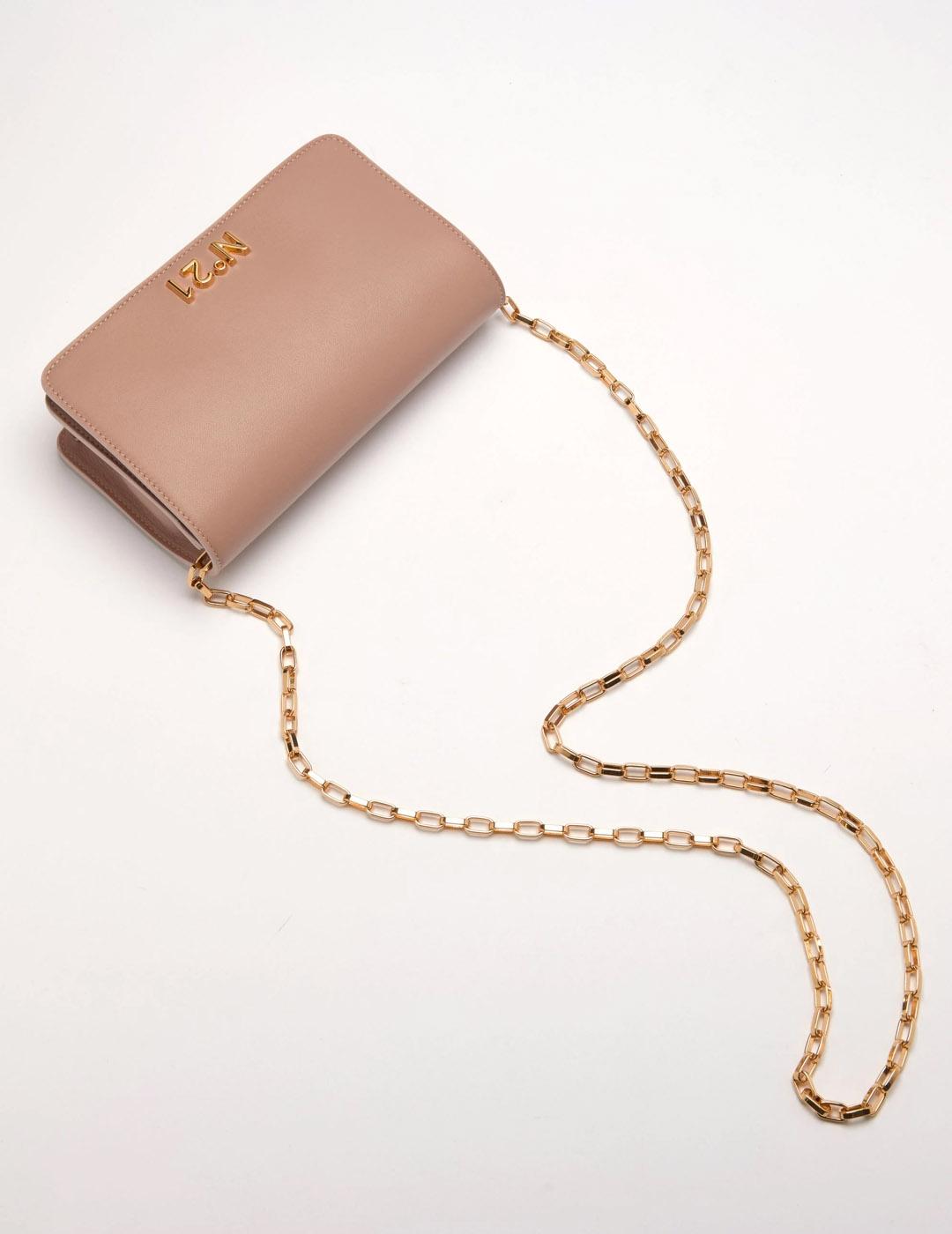 Bolso N21 pochette nude