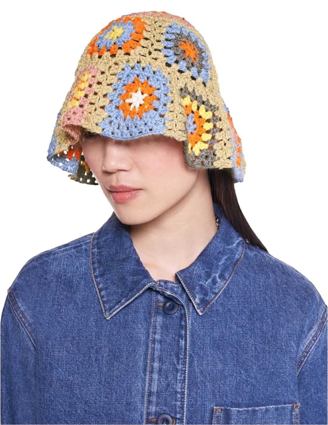 Gorro Max Mara Weekend beige multi Aggetto bucket