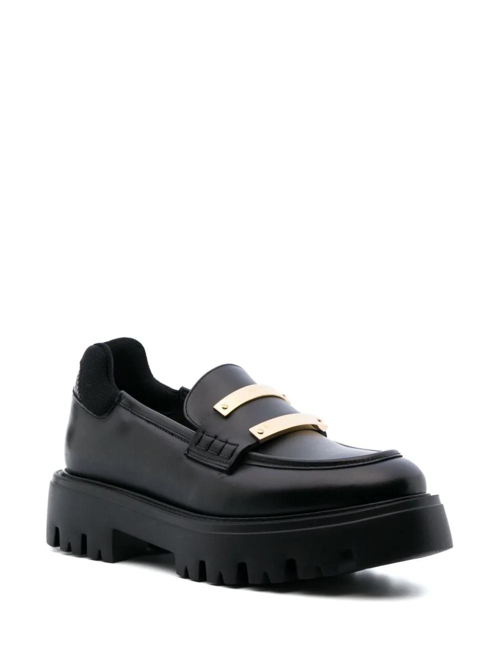 Mocasin N21 Negro loafer leather rubber