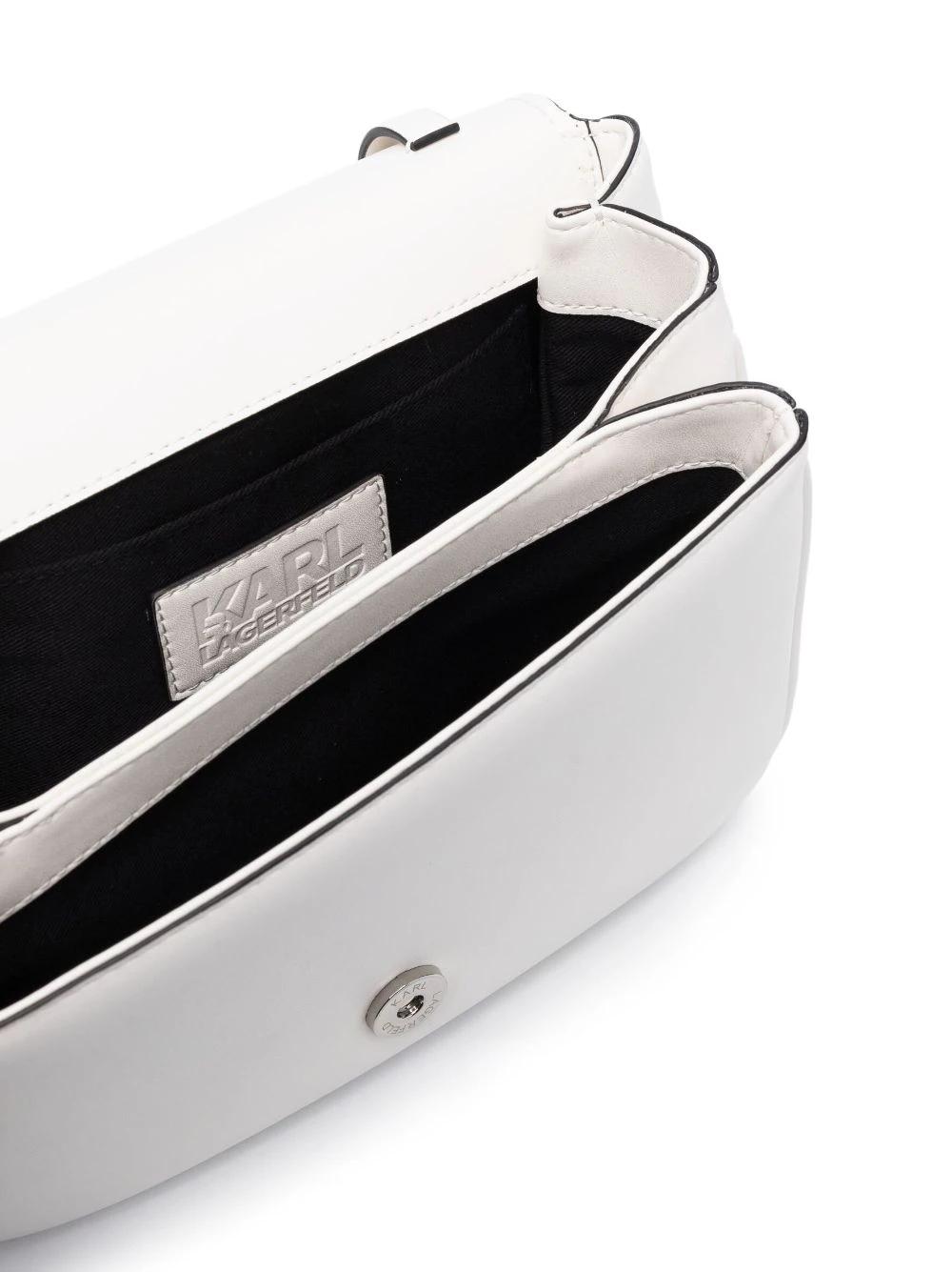 Bolso Karl Lagerfeld blanco K/Letters flap crossbo