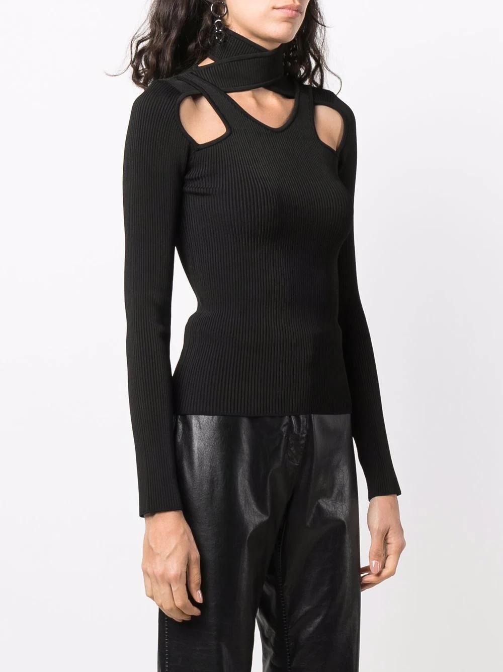 Jersey Coperni Cut Out Negro Canalé