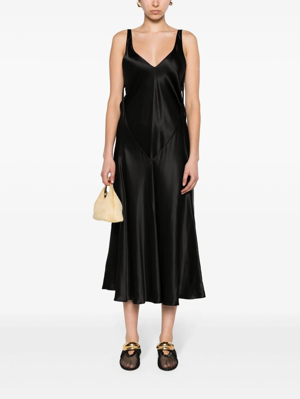 Vestido JW Anderson Cut Out Seda Negro