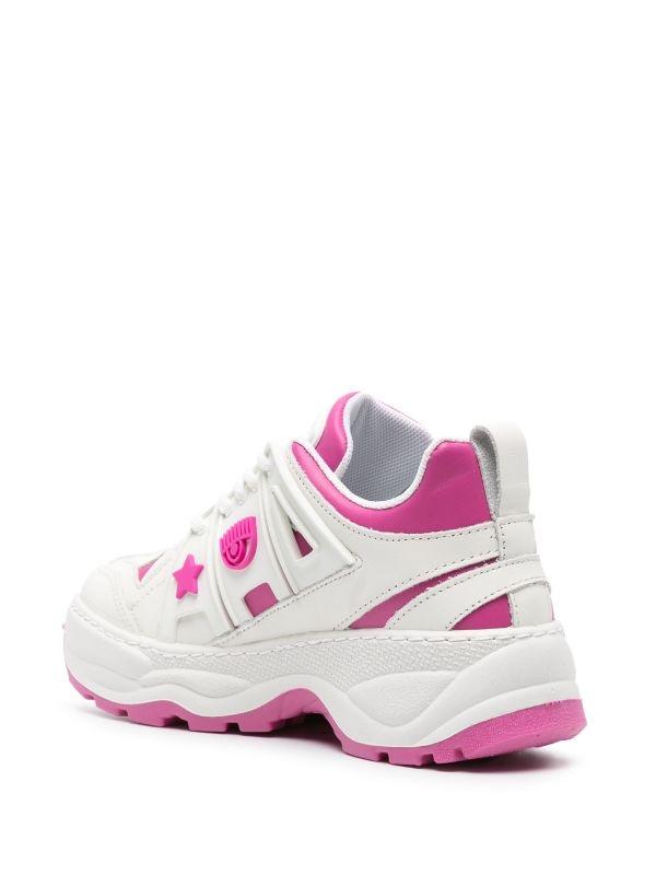 Sneakers Chiara Ferragni Eye Fly Blancas y Fucsias