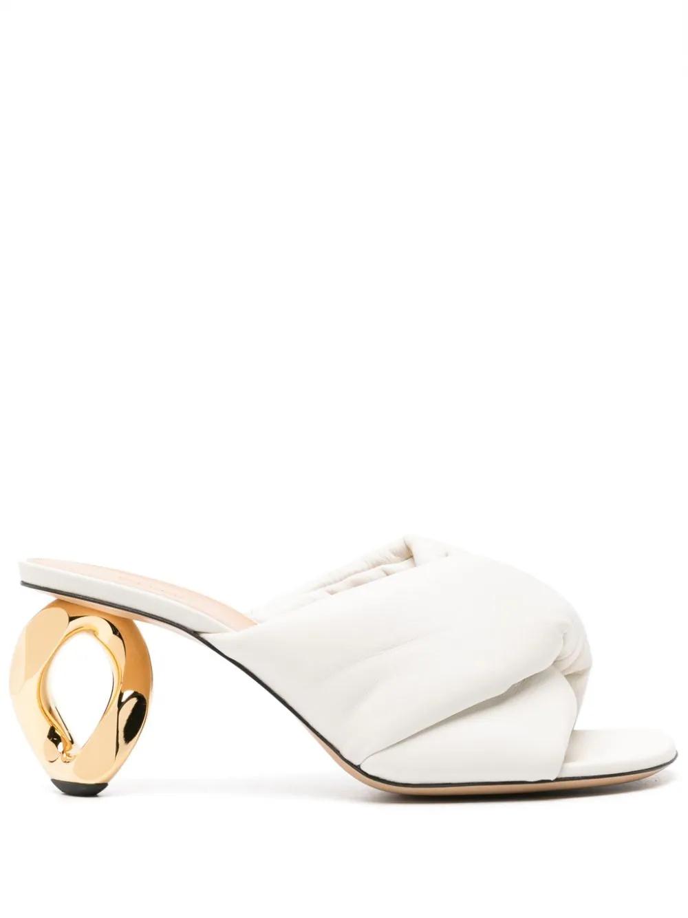 Sandalia JW Anderson Chain Heel Twist Blanca