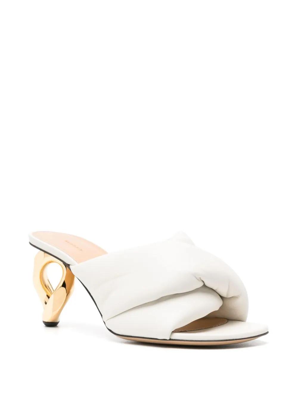 Sandalia JW Anderson Chain Heel Twist Blanca