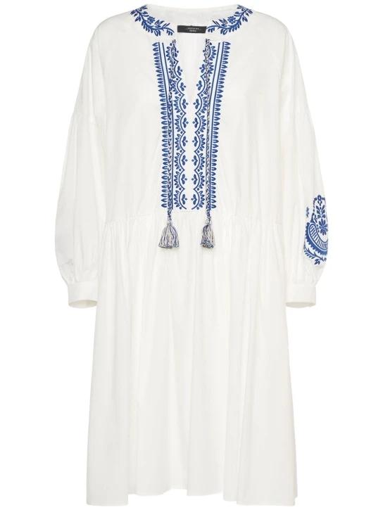 Vestido Max Mara Dirce Blanco Bordado