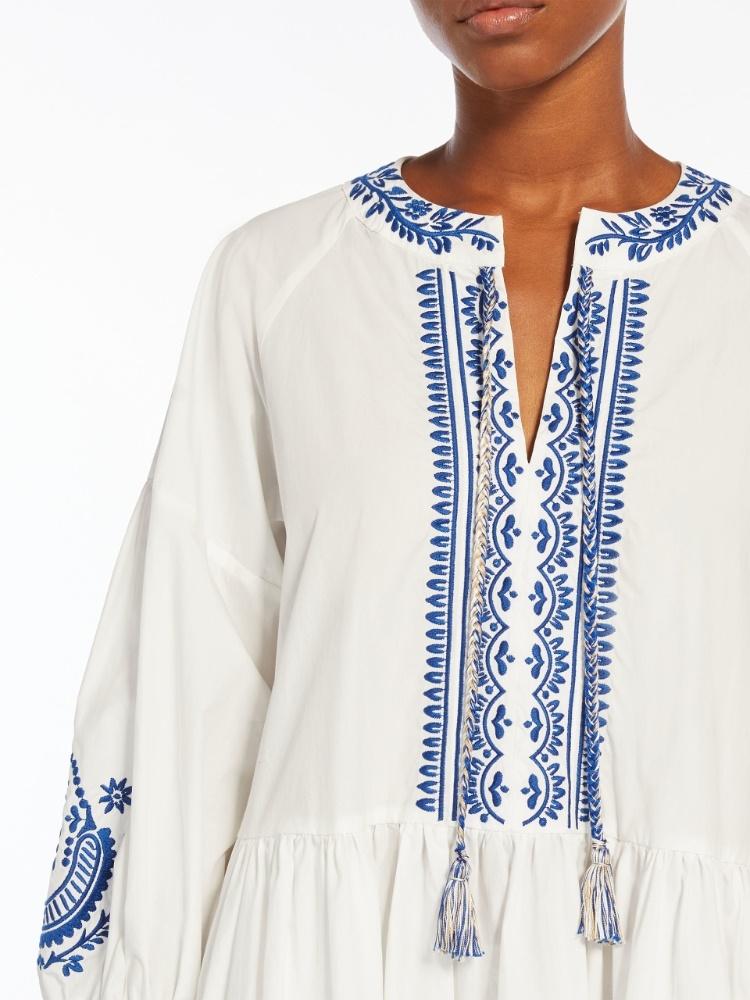 Vestido Max Mara Dirce Blanco Bordado