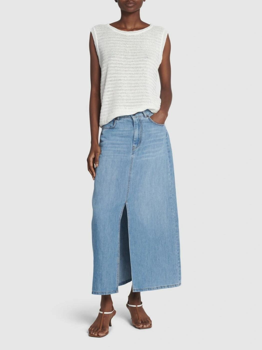 Chaleco Max Mara Caldaia Ganchillado Crudo