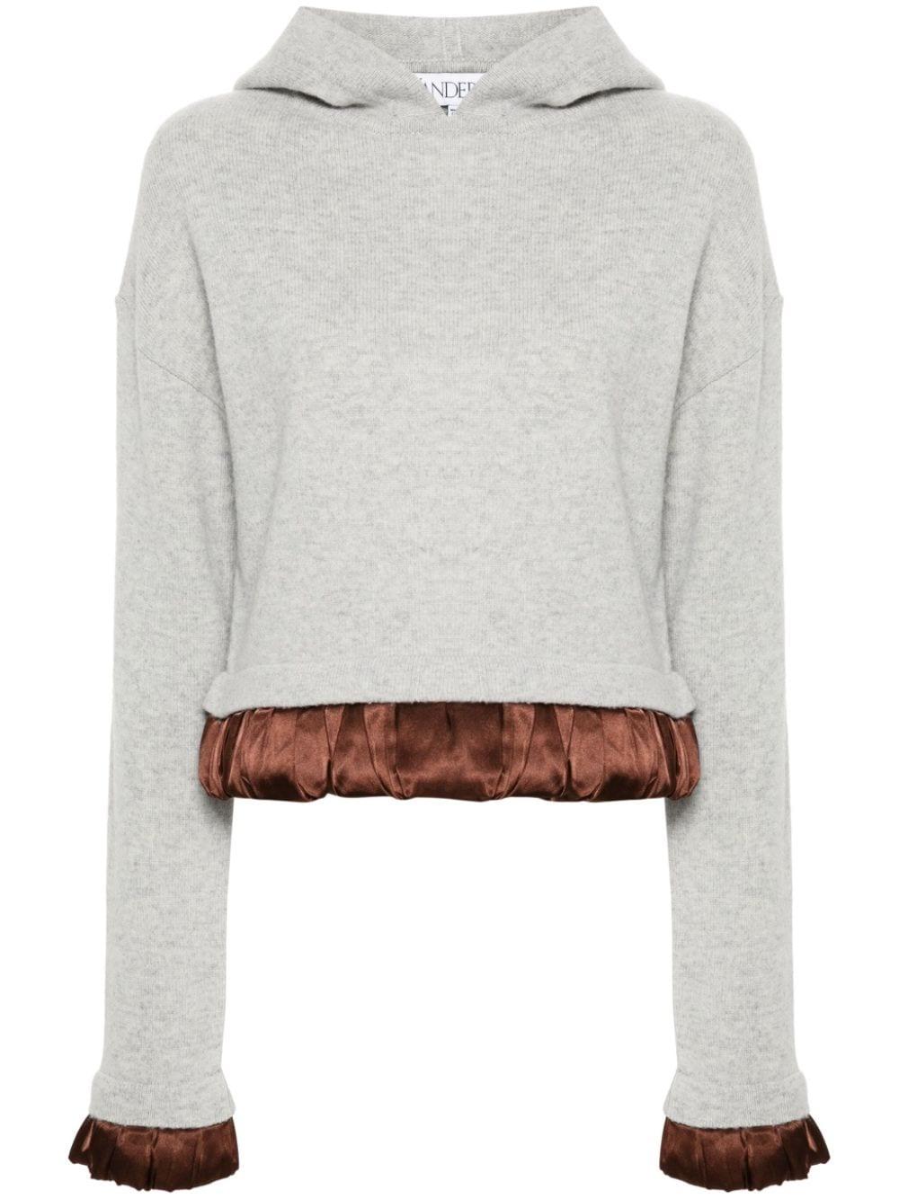 Sudadera JW Anderson Satin Trimmed Gris