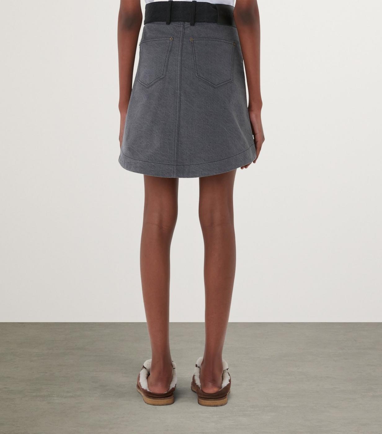 Falda JW Anderson Panelled Mini Skirt Denim Gris