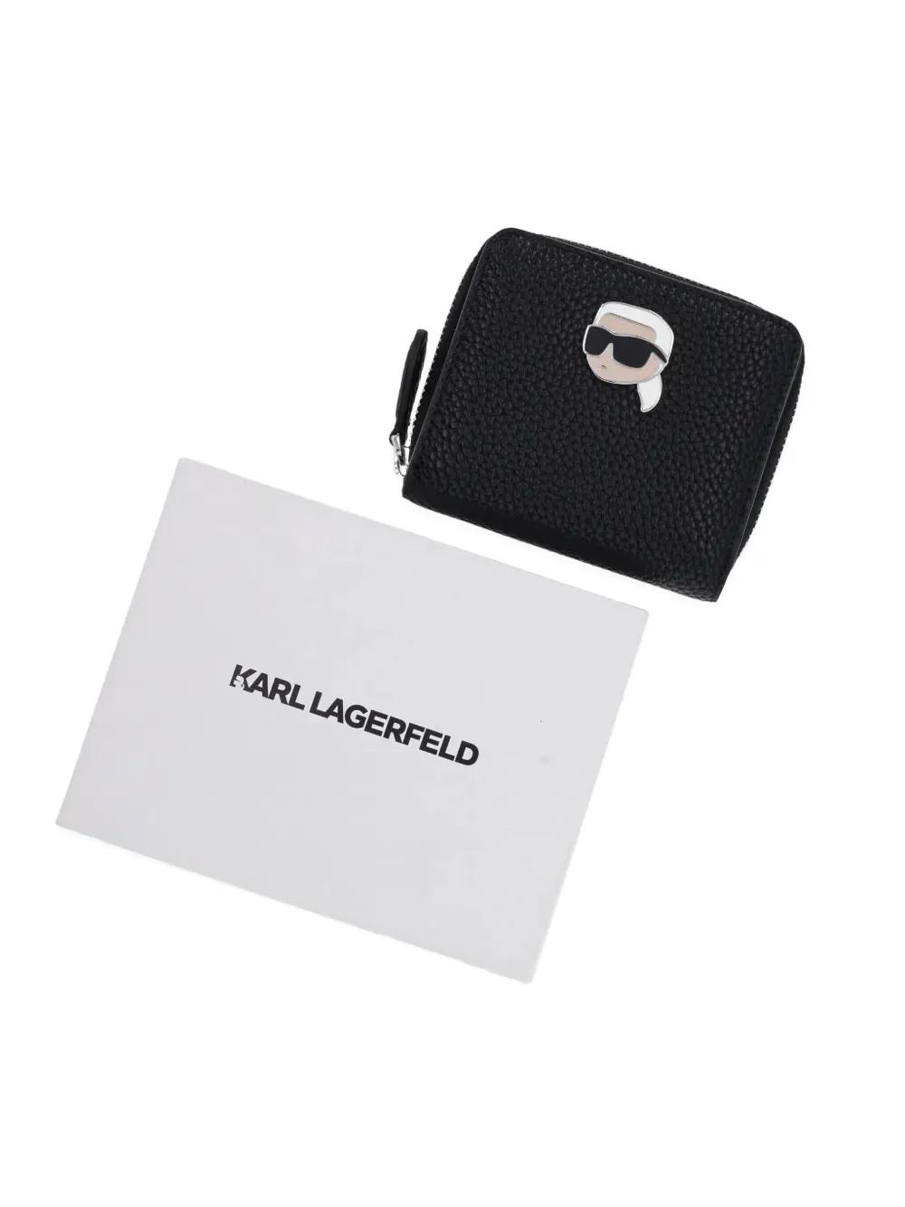 Cartera Karl Lagerfeld Ikon Pebble Negra