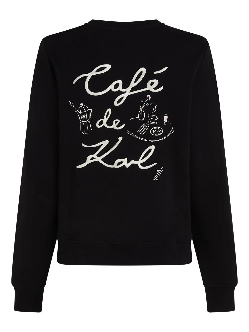 Sudadera Karl Lagerfeld x JP Bordada Negra
