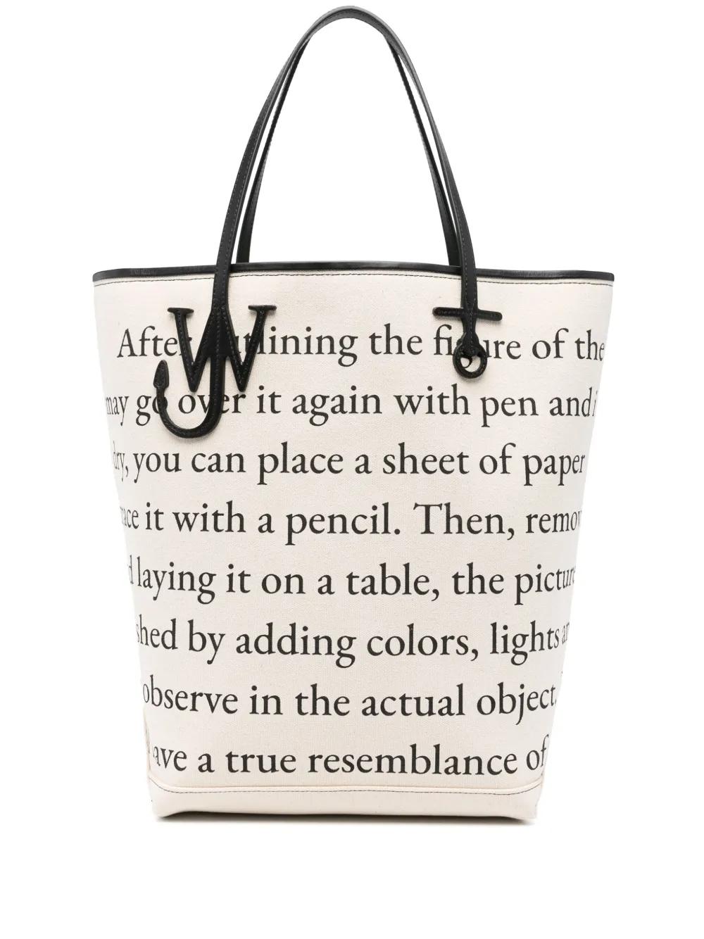 Bolso JW Anderson Tall Anchor Tote Texto