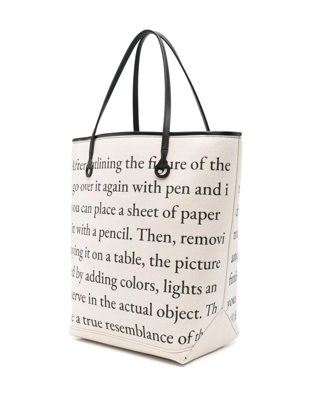 Bolso JW Anderson Tall Anchor Tote Texto