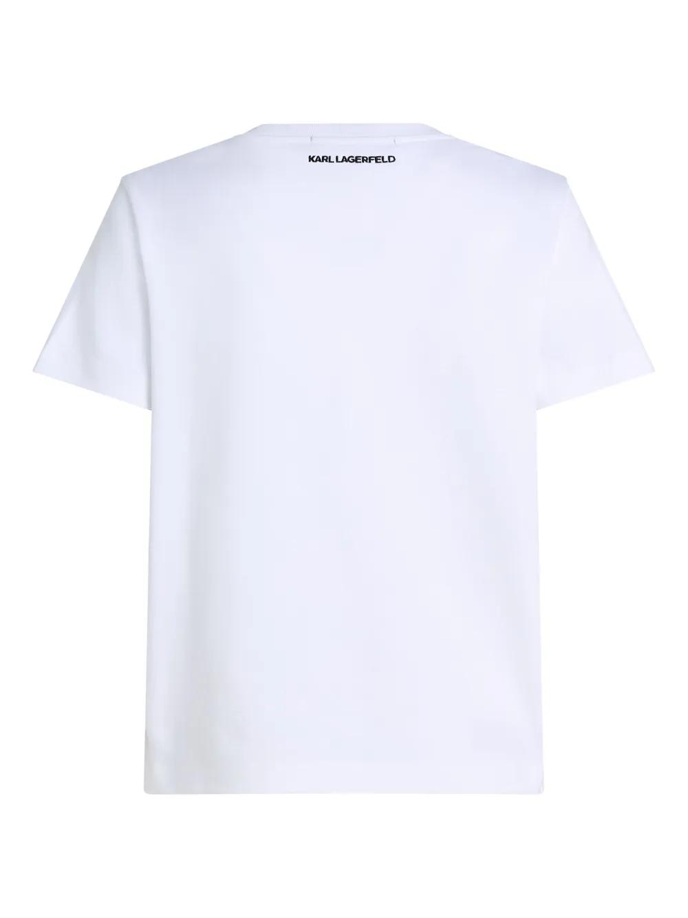 Camiseta Karl Lagerfeld Ikon Aquarelle Blanca